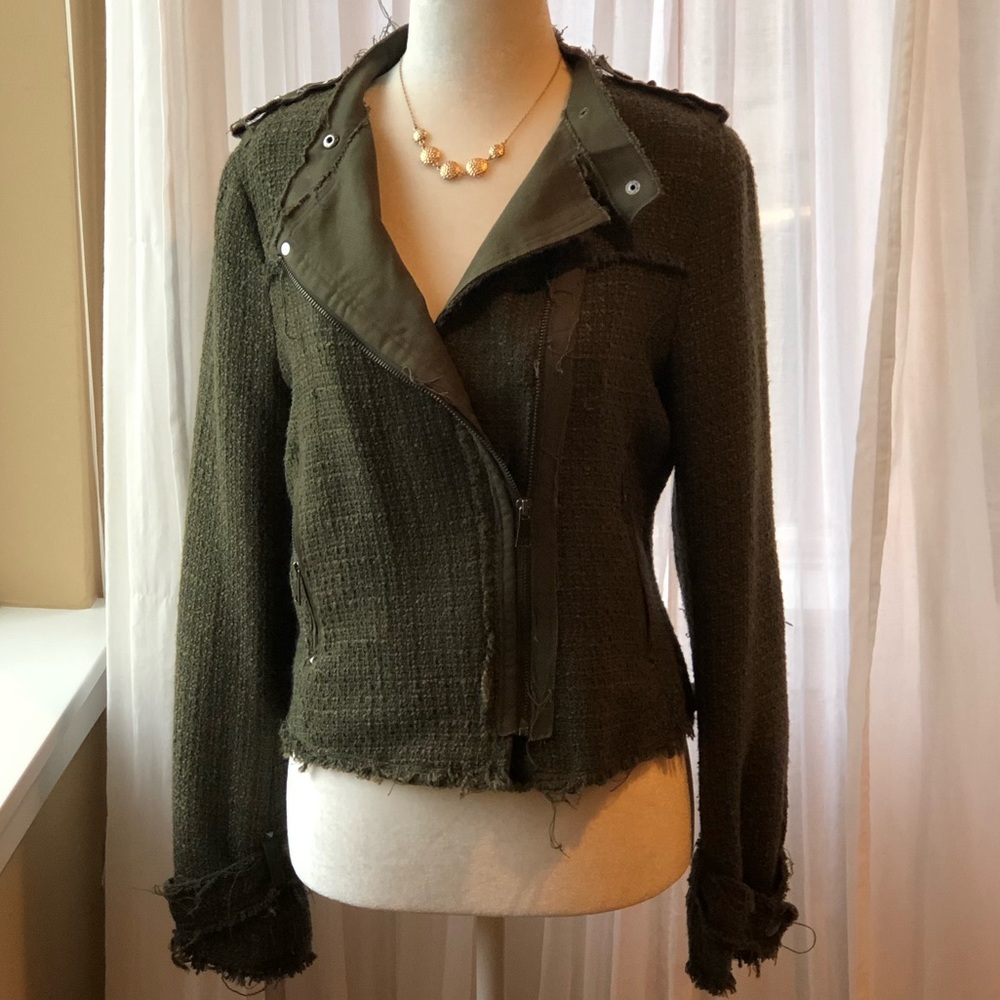 Distressed Tweed Jacket